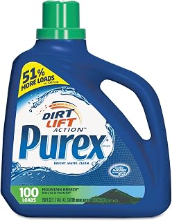 Purex Liquid Laundry Detergent, Mountain Breeze, 150 OZ, 115 Loads (Pack of 4)