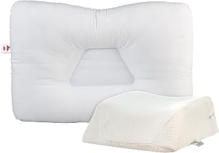 Core Products Tri-Core Cervical Pillow, Firm, Full Size & Therapeutica Travel Pillow, Average
