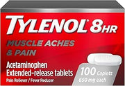 Tylenol 8-Hour Acetaminophen 650 mg Caplets, 100 Count