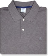 Brooks Brothers Mens Slim Fit Supima Cotton Short Sleeve Monochromatic Polo Shirt, (US, Alpha, X-Large, Regular, Regular, 84956 Heather Brown)