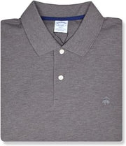 Brooks Brothers Mens Slim Fit Supima Cotton Short Sleeve Monochromatic Polo Shirt, (US, Alpha, X-Large, Regular, Regular, 84956 Heather Brown)