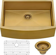 Ruvati 36-in Matte Gold Apron-Front Farmhouse Sink - RVH9880GG