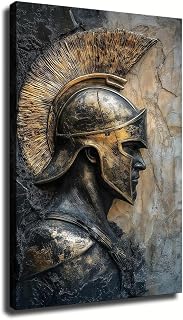 Spartan Warrior Canvas Art Poster (Framed,08x12 inch)