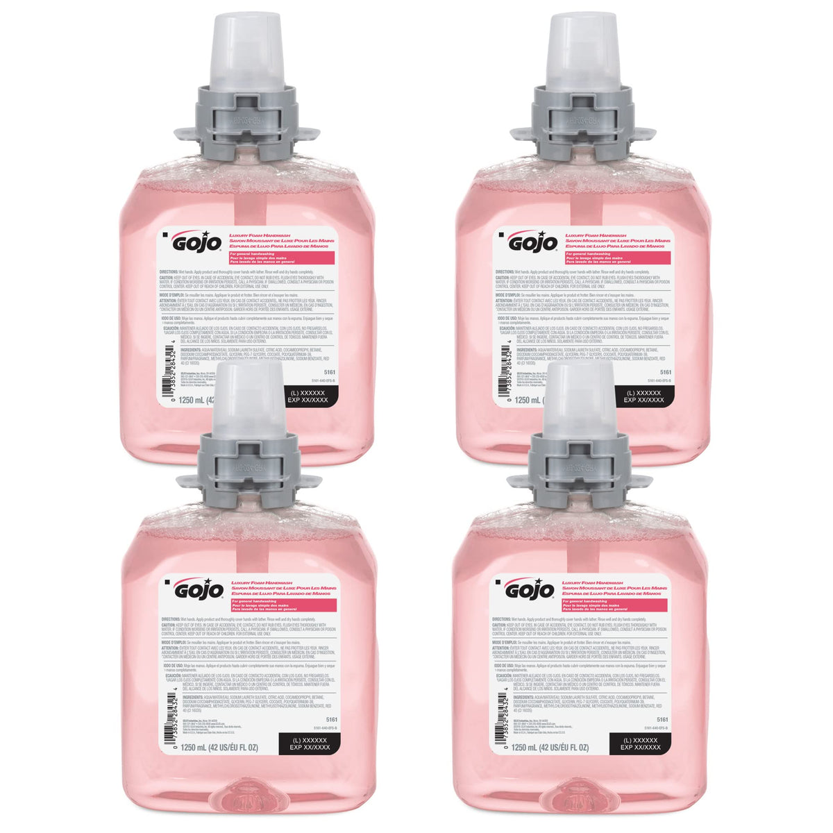 Gojo FMX-12 Foam Soap Refill – Cranberry Scent, 4ct x 1250 mL - 5161-04