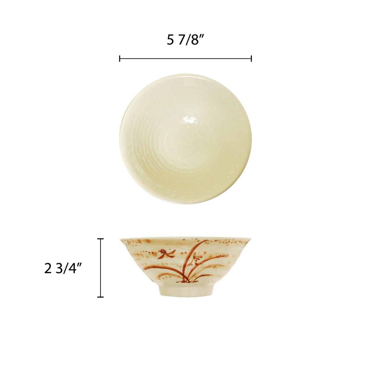 Gold orchid melamine dinnerware collection 16 oz by Thunder Group – Melamine, Beidge, Model 5706