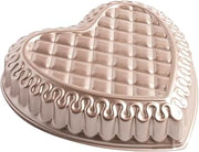 Nordic Ware Formed Quilted Heart Pan, 9 Cup, Golden Hour