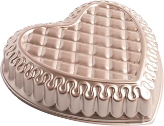 Nordic Ware Formed Quilted Heart Pan, 9 Cup, Golden Hour
