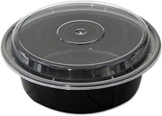 Pactiv - Versatainers, Black/Clear, 32 Oz, 7"Dia X 2"H, 150/Carton