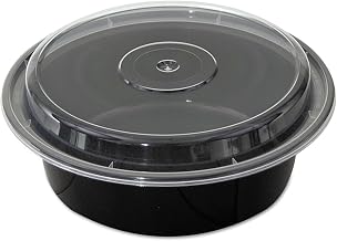 Pactiv - Versatainers, Black/Clear, 32 Oz, 7"Dia X 2"H, 150/Carton