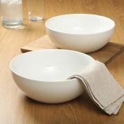 Gibson Home Porcelain Serving Bowls, 100 oz 10 Inch, White Set of 2