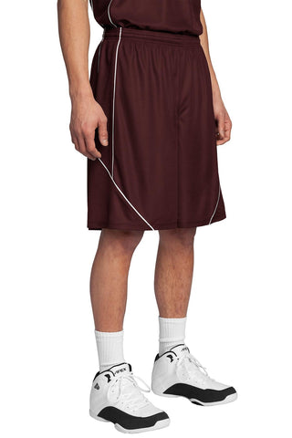 Men's PosiCharge Mesh Reversible Spliced Short L Maroon by SPORT-TEK – Polyester, Maroon, Model 604644