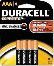 DURACELL Coppertop AAA Batteries, 4-Count (Pack of 2)