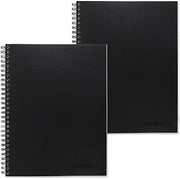 Cambridge Business Notebook, Legal Ruled, 6-1/2" x 9-1/2", Wirebound, Black, 2 Pack (73599)