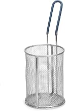 TableCraft 985 S/S Small Round Pasta Basket with Blue PVC Handle