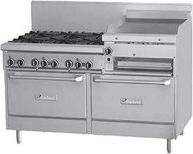 Garland G60-6R24RR Gas Range Restaurant Series 60"W, 6 Burners, 2 Standard Ovens, 24" Raised Grid
