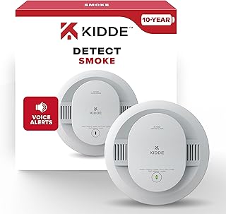 Kidde Smoke Detector, 10-Year Battery-Powered, 20SD10-V, 1 Pack | Voice Alerts, No Battery Replacements or Low Battery Chirps, Ideal for Homes and Apartments