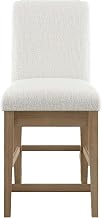 Jofran Sequoia Modern Rustic Solid Wood Upholstered Parsons Counter Stool (Set of 2)