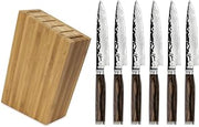 Shun Premier 5" Steak Knife Set, 7-Piece, Damascus, Pakkawood