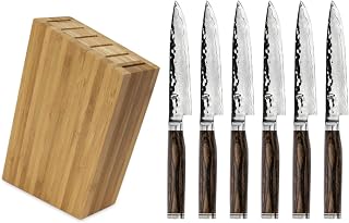 Shun Premier 5" Steak Knife Set, 7-Piece, Damascus, Pakkawood