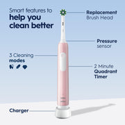 Oral-B Pink / 1 Count (Pack of 1) / Handle Rotating