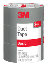 Duct Tape by 3M – 55 yards, Aluminum, Gray, Model 1055-3PK
