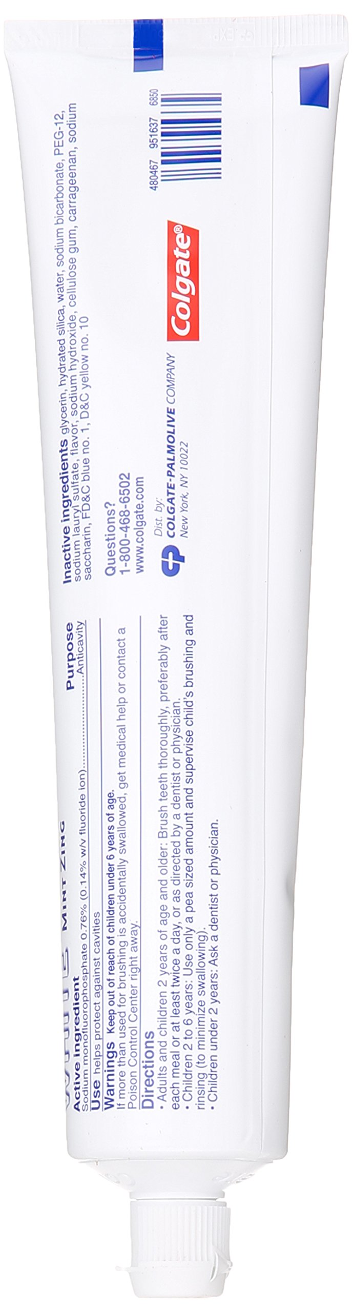 Colgate Mint / 8 Ounce (Pack of 6) / No Color Toothpaste