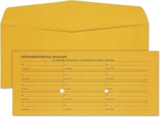 Quality Park Interoffice Envelopes, Ungummed, Brown Kraft, 4.5 x 10.375, 500 per Box, (63262)