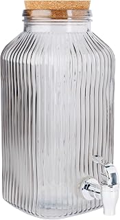 Cosy & Trendy Raya Glass Juice Dispenser, Grey, 3.35 L