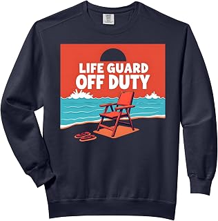 Life Guard Off Duty Beach Scene Summer Holiday Comfort Colors Adult Sweatshirt