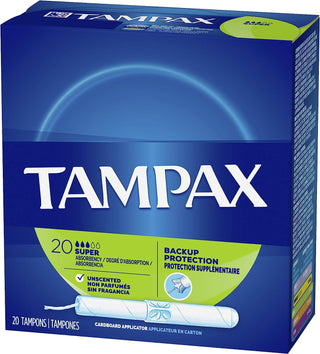 Tampon 80ct OLD PRODUCT by Tampax – 80 Count, Cardboard, White, Pack of 4, Model 646369