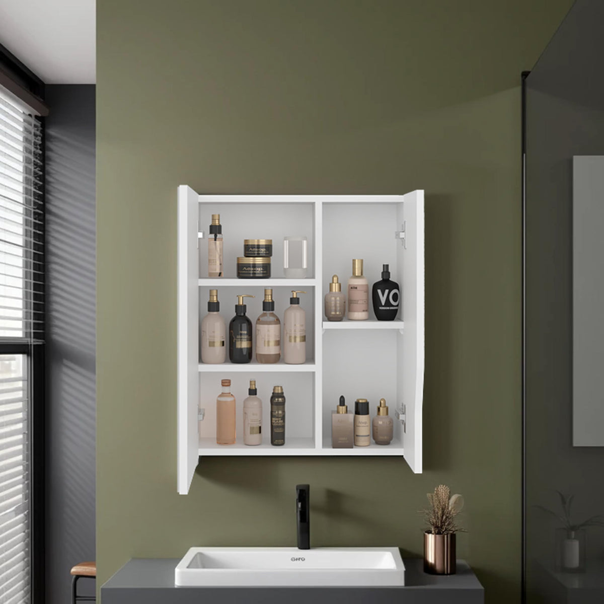 20" Athol Medicine Cabinet by DEPOT E-SHOP – Engineered Wood, White, Model DE-GLB11584
