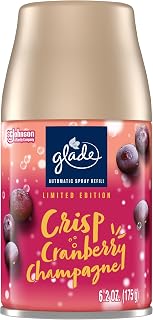 Glade Automatic Spray Refill, Air Freshener for Home and Bathroom, Crisp Cranberry Champagne, 6.2 Oz