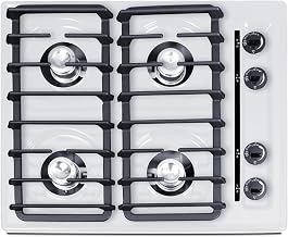 Summit Appliance Summit 24" Gas Cooktop, 4 Burners, Electric Ignition, 115V-3 Gas Cooktop, White- WNL033I (Electronic Ignition)