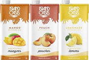 ISLAND OASIS Drink Mix Variety, 1 of each: Mango, Peach, and Lemonade Fruit Puree Beverage Mix, 33.8 fl oz (1 Liter)
