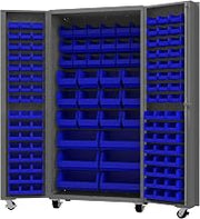Durham Mobile Bin Cabinet, 132 Bins