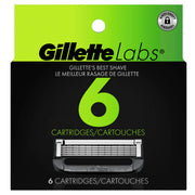 Gillette 6 Count (Pack of 1) / 6 Refills / Silver Shaving Gels