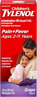 Children's Tylenol Liquid Oral Suspension, Acetaminophen, Grape, 4 fl. oz