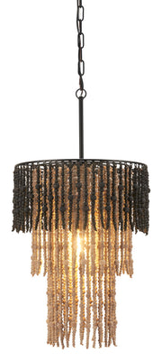 Bizu Ceiling Lamp Black & Beige by Zuo – Medium, Metal, Black & Beige, Model 56175