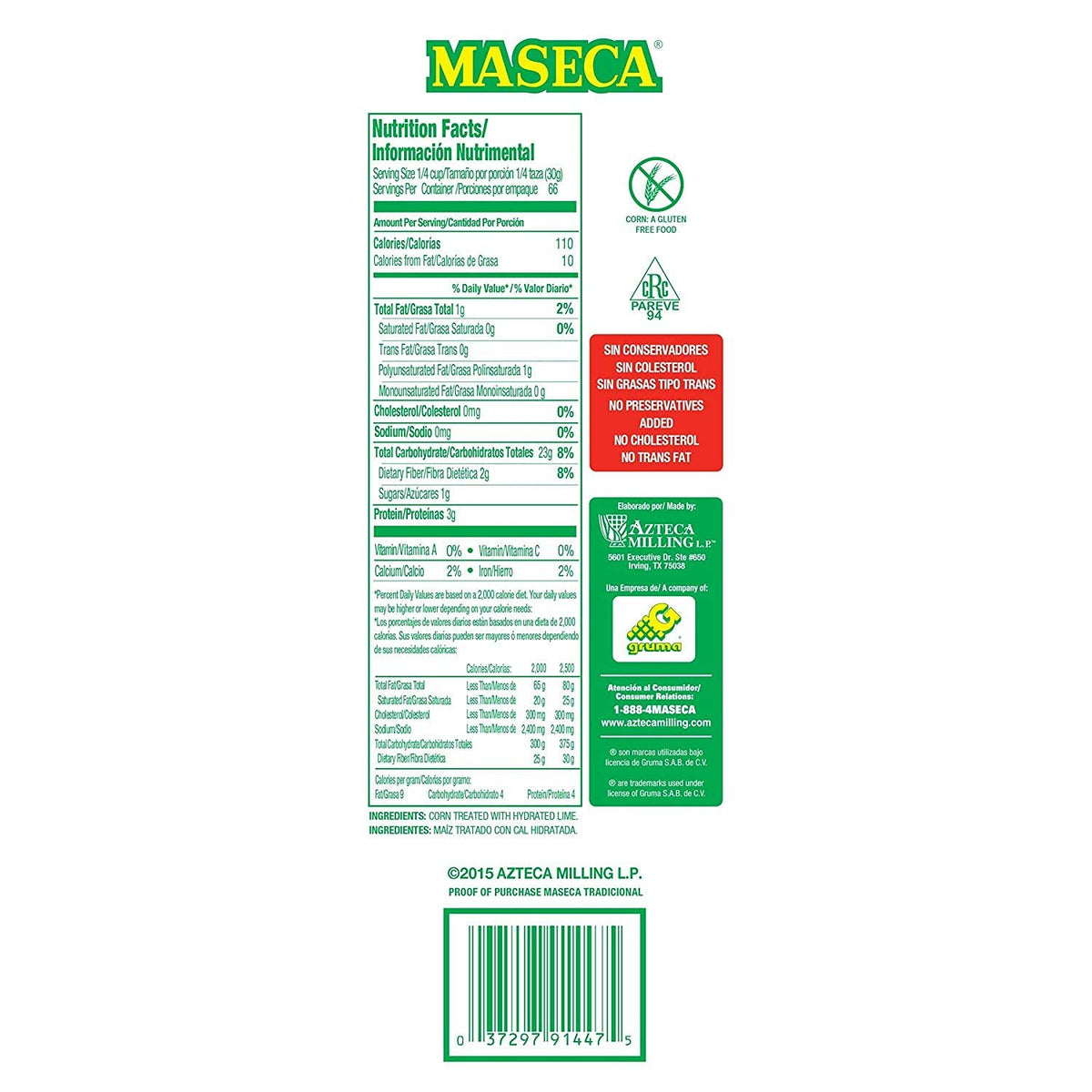 Corn Flour Mix by MASECA – 70.4 Ounce (Pack of 10), Pack of 10, Model 387651