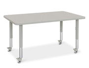Berries Rectangle Activity Table - 30" X 48" by Jonti-Craft – 30" x 48", Wood, Freckled Gray/Gray/Gray, Model 6473JCM000