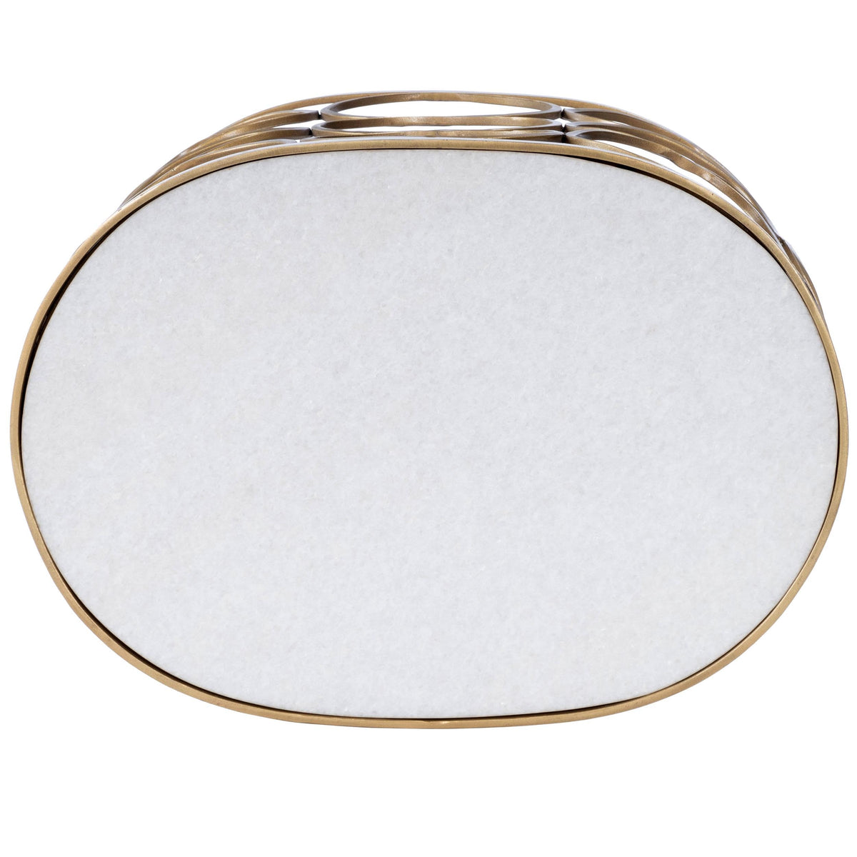 Butler Talulah Oval Marble Accent Table by Butler Specialty Company – 14"D x 19.5"W x 21"H, Wood, Multicolored, Model 6123025