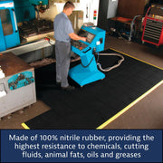 Notrax Black / Fire Retardant / 35.8"L x 35.8"W x 0.8"Th Doormats
