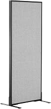 Global Industrial 24-1/4"W x 60"H Freestanding Office Partition Panel, Gray