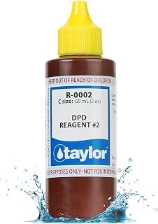Taylor Technologies R-0002-C, DPD Reagent #2, 2 Ounce, for Testing Chlorine | Dropper Refill Tests Chlorine and Bromine Sanitizer Levels in Pools & Spas, Replace Annually