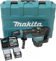 Makita HM001GM201 Cordless Hammer Drill 40V Max / 4.0Ah with 2 Batteries + Charger in Carry Case + AWS WUT01 Wireless Adapter