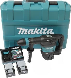 Makita HM001GM201 Cordless Hammer Drill 40V Max / 4.0Ah with 2 Batteries + Charger in Carry Case + AWS WUT01 Wireless Adapter