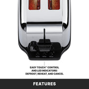 Waring Silver / Double Slot Chrome Toaster | Wide Slot / 2-Compartment Toasters