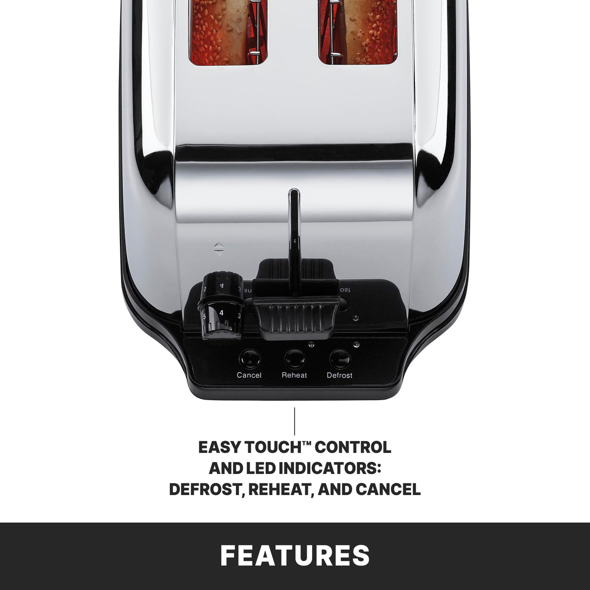 Waring Silver / Double Slot Chrome Toaster / 2 extra long and extra-wide 1-3/8-inch slots Toasters