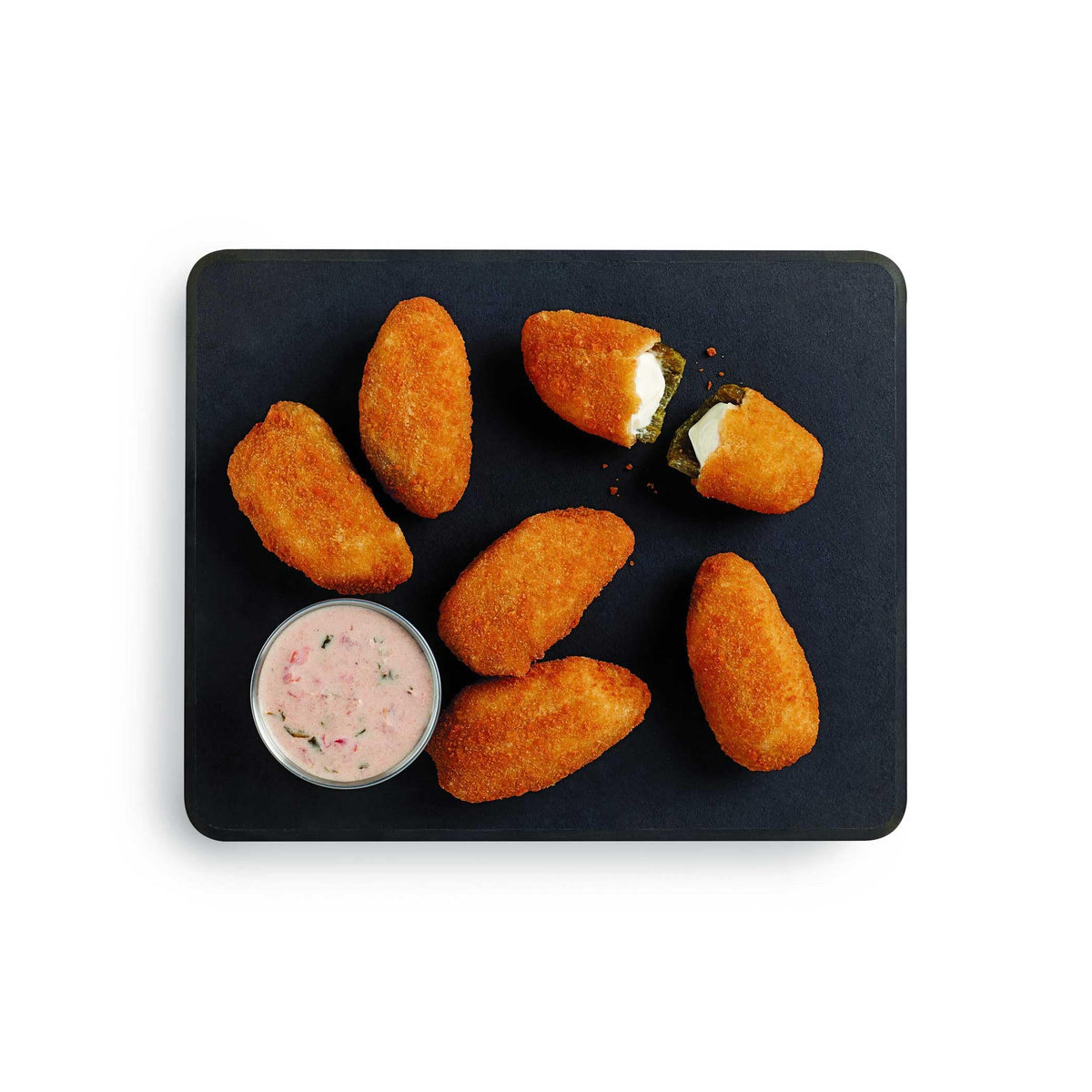 Poppers Breaded Ovenable Cream Cheese Stuffed Jalapeno - Appetizer by McCain – 2 Pounds, Pack of 6