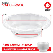 Stock Your Home 40 / 18 Oz / Transparent Bowls